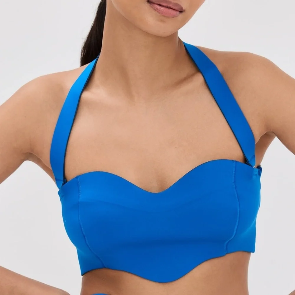 staud blue shoreline bikini top - Picture 1 of 3